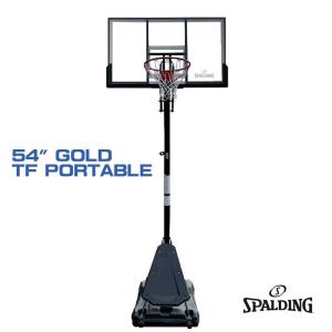 スポルディング バスケットゴール 54インチ ゴールドTFポータブル EXACTHEIGHTシステム バスケットボール バスケの練習 家庭 屋外 SPALDING 6A1746CN