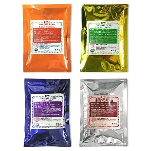 天然 IPM ヘナ4個セット 各100g 天然 I.P.M ヘナ