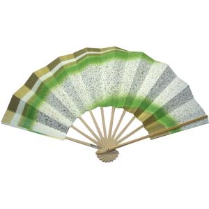 (157)舞扇　6本セット　砂子　緑　銀　詩吟　舞踊　扇子 舞扇子 踊り用 日本舞踊 扇子 練習用 9.5寸 白竹 刷毛目 鳥の子 金 銀