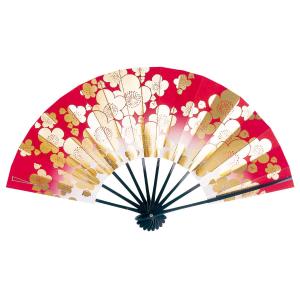 扇子 踊り用 舞扇子 日本舞踊 飾り扇子 京扇子 8寸梅流水（ピンク 