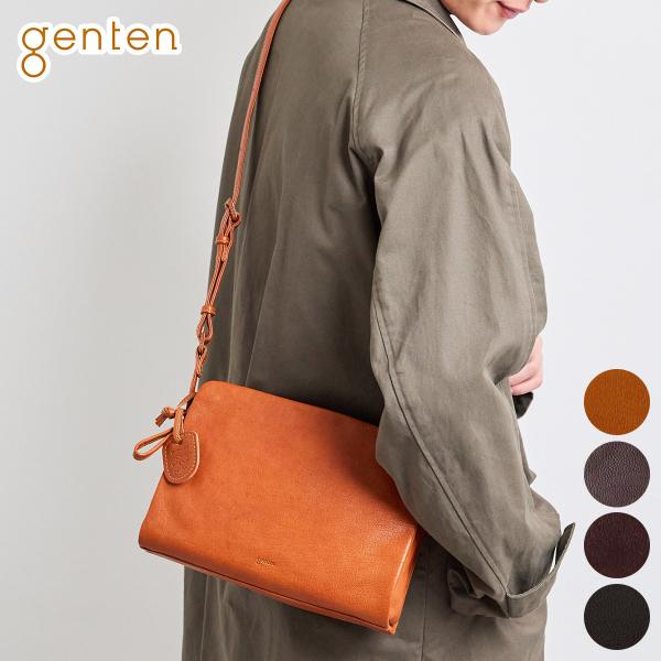 ゲンテン 3年保証付 genten ゲンテン GOAT BASIC ゴートベーシック ショルダーバッ...