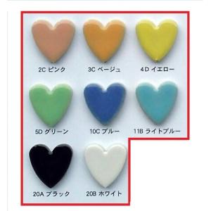 ハートモザイク　バラ並色　可愛いハート形 キッチン 洗面所 浴室 家具 タイルアート DIYに最適！　美濃焼タイル