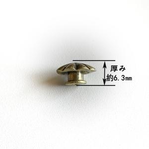コンチョ ネジ式 11mm 真鍮・白銅製 レザ...の詳細画像1