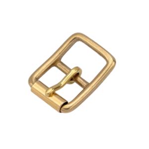 senwa 真鍮製 ベルトバックル ブラス 日字型 巾40mm ゴールド メンズ