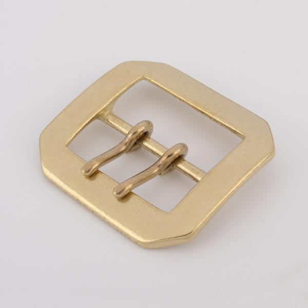 senwa 日本製真鍮生地 ベルト用バックル 巾40mm ピン式交換用美錠 2本針 レザークラフト素...