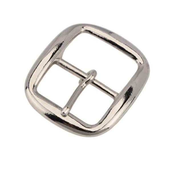 senwa 日本製真鍮生地ニッケルメッキ 中一美錠 ピン式ベルト用バックル 巾40mm  交換用尾錠...