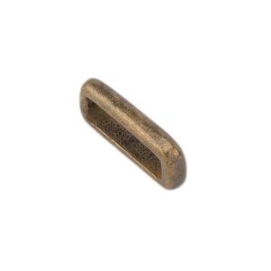 senwa 日本製真鍮生地 ベルト用バックル ループ 定環 ブラス 巾25mｍ サルカン 黒古美 黒メッキ 革細工