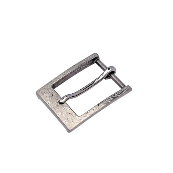 senwa 304ステンレス製 ベルトバックル ハンドメイド彫刻　35mm 尾錠 スクエア 交換用