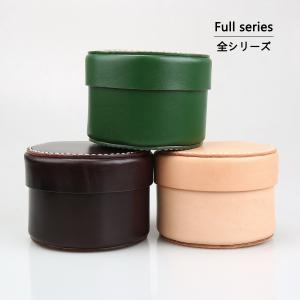 SENWA 丸型収納ケース レザー小物入れ 本革ボックス おしゃれ