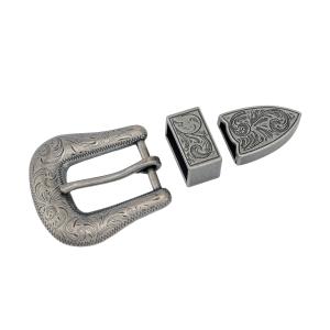 SENWA ブラス唐草レンジャーバックル ベルト用 メンズ 巾35mm 3点 