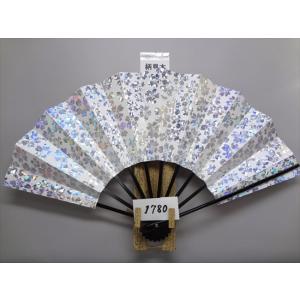 舞扇子 A1780 ホロ箔桜満開 白地 【箱な...の詳細画像1