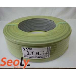 住電HSTケーブル VVFケーブル 2×1.6mm 100m 灰色 2025年製［電材