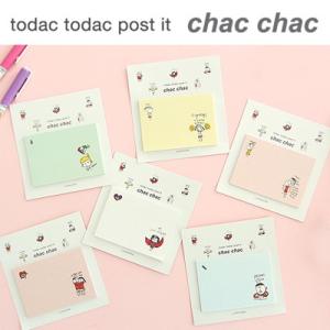 韓国雑貨 落書きのような可愛さ todac todac CHAC CHAC ポストイット［選べる4個セット］［付箋］［韓国文房具］［可愛い］［かわいい］13K215020396400｜seoul4