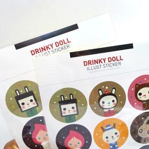 韓国雑貨 DRINKY DOLL sticke...の詳細画像1