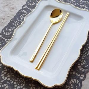 韓国雑貨 フラワーカンタータ スッカラ＆チョッカラ 陶磁器 お箸