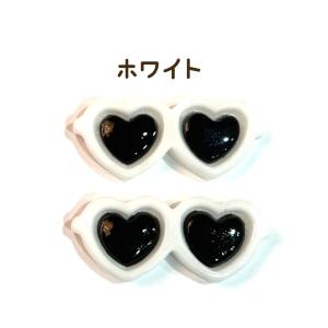 ハートのサングラス Sサイズ デコパーツ 2個の詳細画像1