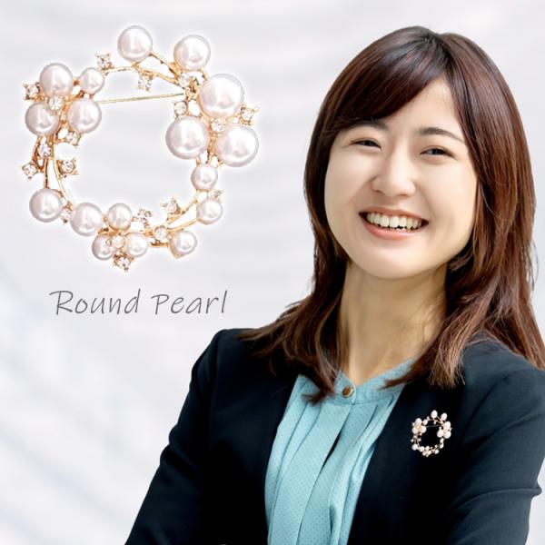 ブローチ フォーマル 上品 卒業式 卒園式 入学式 入園式 セレモニー ママスーツ パール ピン 華...