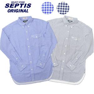 SEPTIS ORIGINAL(セプティズオリジナル) L/S B/D IVY SHIRTS(アイビーシャツ ボタンダウンシャツ) HOUND TOOTH(千鳥格子) ROBERT KAUFMAN COTTON PRINT｜septis