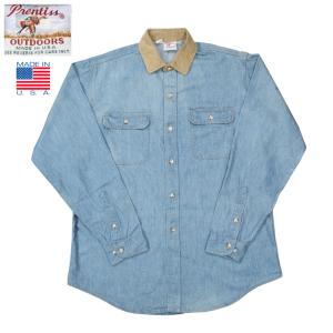 PRENTISS(プレンティス)【MADE IN U.S.A.】80s DEAD STOCK L/S 8oz DENIM SHIRTS(80年代デッドストック アメリカ製 デニムシャツ)｜septis