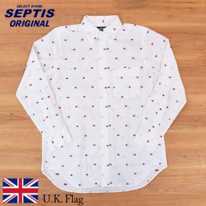 SEPTIS ORIGINAL(セプティズオリジナル) L/S B.D SHIRTS (長袖ボタンダウンシャツ) AUTHENTIC FIT(オーセンティックフィット) U.K.FLAG LIGHT BROAD CLOTH｜septis