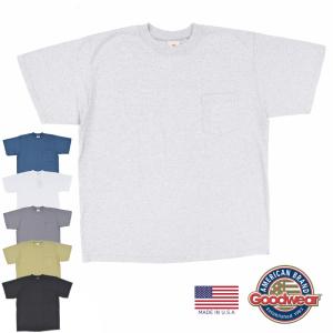 GOODWEAR(グッドウェア)【MADE IN USA】 S/S MOCK NECK POCKETT-SHIRTS (アメリカ製 半袖 モックネック ポケットＴシャツ) 7.2oz HEAVYWEIGHT(ヘヴィーウェイト)