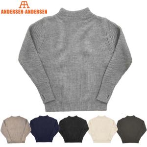 ANDERSEN-ANDERSEN(アンデルセン アンデルセン) "THE-NAVY" 5GUAGE CREW NECK SWEATER(5ゲージ クルーネックセーター)｜septis