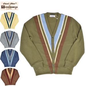 MUNSINGWEAR(マンシングウェア) SEPTIS別注 "60s MODEL" LINKS STRIPE CARDIGAN / ACRYLIC CARDIGAN(リンクス ストライプカーディガン / アクリル カーディガン)｜septis