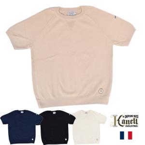 KANELL(カネル)【MADE IN FRANCE】 "BEG MEIL" COTTON KNIT T-SHIRTS(フランス製 コットンニット 半袖Tシャツ)｜septis