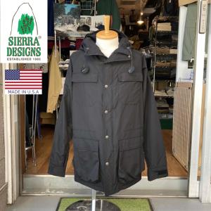 SIERRA DESIGNS(シェラデザイン)【MADE IN U.S.A.】 MOUNTAIN PARKA(アメリカ製 マウンテンパーカ) 60/40(ロクヨンクロス) BLACK/BLACK｜septis