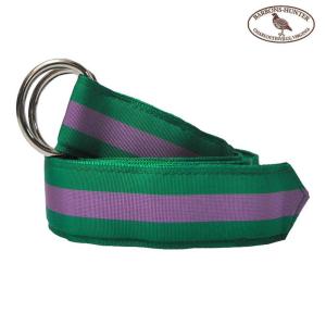 BARRONS HUNTER(バロンズハンター)【D-RING】DOUBLE RING RIBBON BELT(ダブルリングリボンベルト) GREEN/PURPLE｜septis