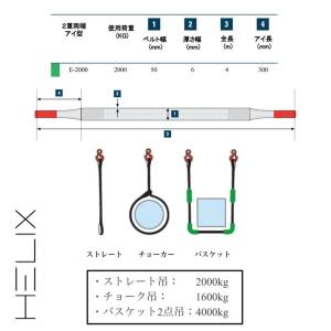 【2本セット】HELIX スリングベルト 4m...の詳細画像3