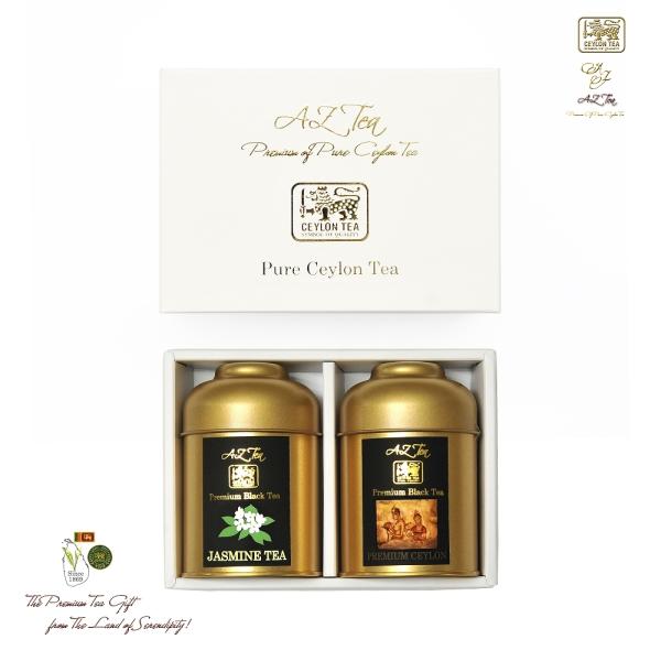 ゴールド2缶入りギフト Jasmine Tea ジャスミンティー Premium Ceylon Te...