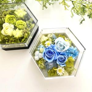 プリザーブドフラワー 誕生日プレゼント 青い花...の詳細画像1
