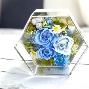 プリザーブドフラワー 誕生日プレゼント 青い花...の詳細画像2
