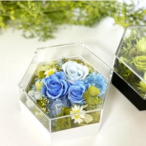 プリザーブドフラワー 誕生日プレゼント 青い花...の詳細画像3