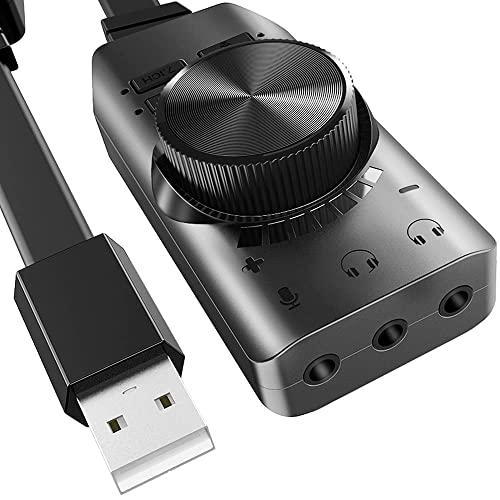 BENGOO サウンドカード 外付け USB オーディオ 変換アダプタ 3.5mm ミニ ジャック ...