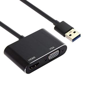 USB3.0 to VGA HDMIアダプタ usb vga変換アダプタ デュアルディスプレイ アダプター モニター プロジェクター HDTV用 10｜SerenoII
