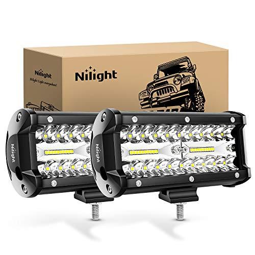 Nilight LED作業灯 ワークライト 12v-24v 投光器 デッキライト 120W ２個セッ...