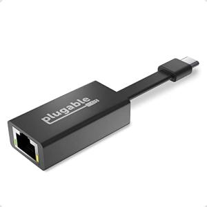 Plugable USB-C 有線 LAN アダプター フラットケーブル付き USB Type-C、Thunderbolt 3 対応 ギガビット イー｜sereno2
