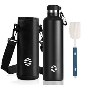 FJbottle 水筒 1リットル 真空断熱 保温 保冷 第2世代 ステンレスボトル 直飲み スポーツボトル スポーツ飲料対応 水筒カバー 洗浄用スポ