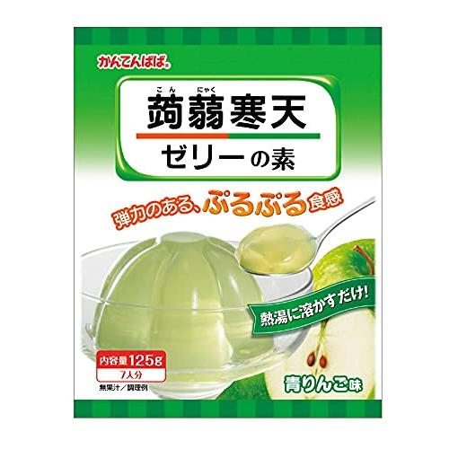 伊那食品 かんてんぱぱ 蒟蒻 寒天ゼリーの素 青りんご 125g こんにゃく