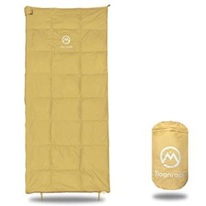 【Moonrock】 寝袋 シュラフ ダウン コンパクト 軽量 封筒型 限界使用温度5度 (コヨーテ)｜sereno2