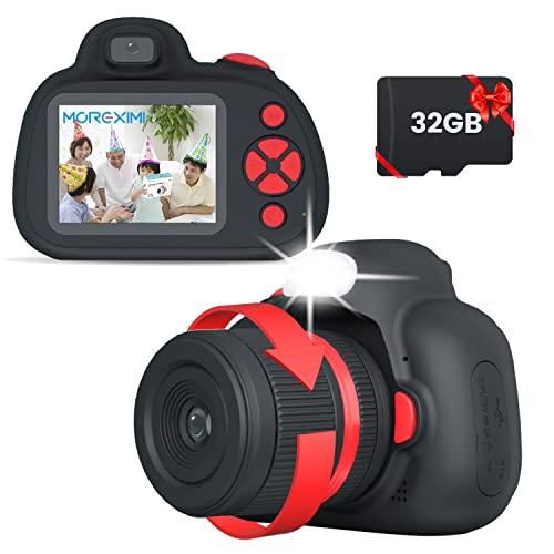 子供用カメラ，キッズ，男の子と女の子のためのトイカメラ，4800万画素 1080P HD 動画，一眼...