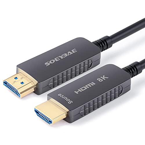 SOEYBAE 8K 光ファイバーHDMIケーブル HDMI 2.1ケーブル 超高速伝送 48Gbp...