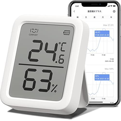 SwitchBot 温湿度計プラス Alexa 温度計 湿度計 - スイッチボット スマホで温度湿度...