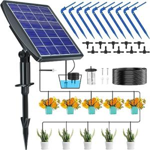 NFESOLAR 自動水やり 植物 自動 給水器 自動散水タイマー 10鉢対応可能 給水システムタイマー装置 留守 自動水やり ビオトープ ドリップ散｜sereno2