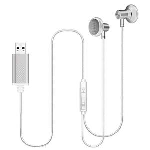 ヘッドセット USB マイク付きイヤホン 有線 音量調節 カナル型 軽量 テレワーク ZOOM用 web会議 オンライン授業 遠隔仕事 ゲーム用 PC