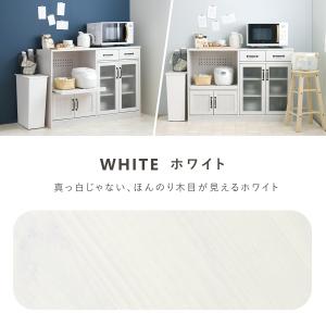 食器棚 レンジ台 完成品 ロータイプ 幅118...の詳細画像3