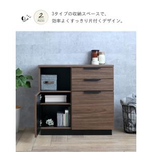 キャビネット 北欧 おしゃれ 木製 引き出し ...の詳細画像3