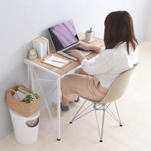 デスク 折りたたみ 北欧 省スペース 幅90 パソコンデスク ワークデスク Pcデスク スチール おしゃれ 白 アイアン エスタ 勉強机 フォールディングデスク 送料無料 新品 学習机